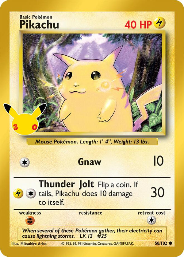 Pikachu (30C 58/102) - Pokémon
