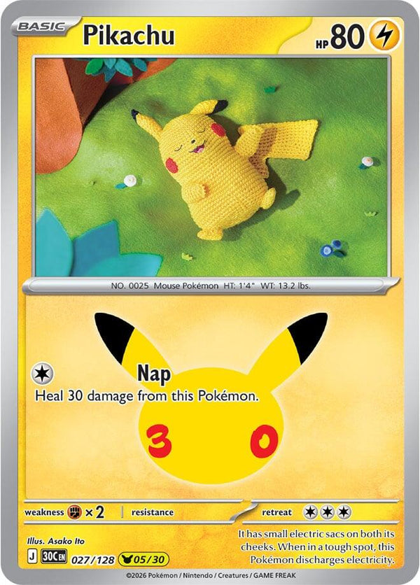 Pikachu - 027/128 (30C 027/128) - Pokémon