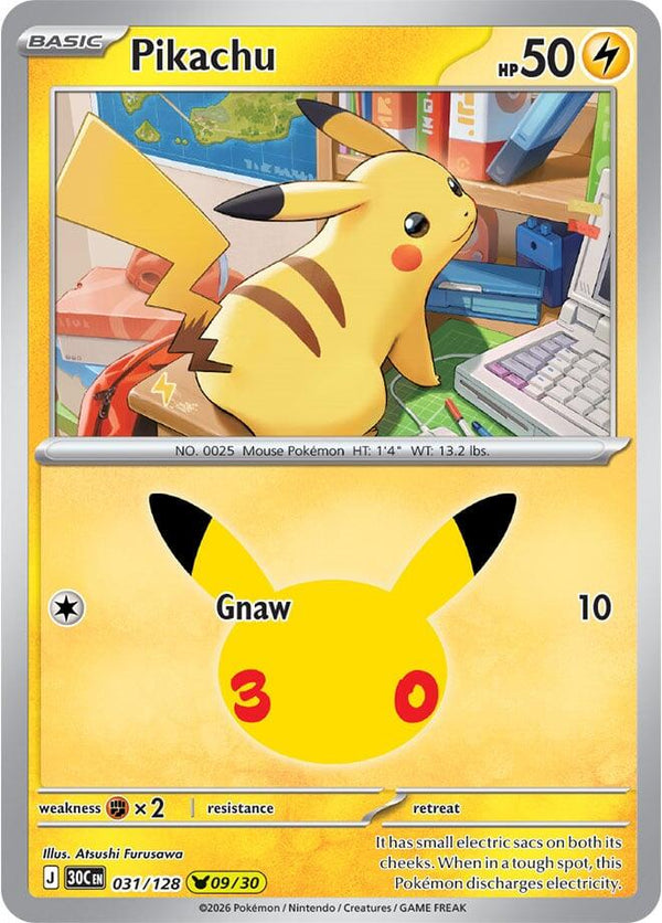 Pikachu - 031/128 (30C 031/128) - Pokémon