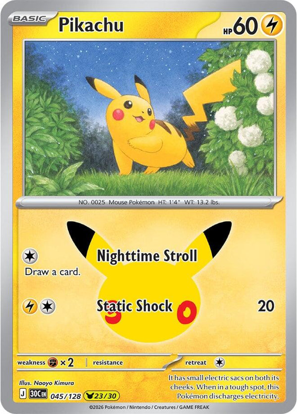 Pikachu - 045/128 (30C 045/128) - Pokémon