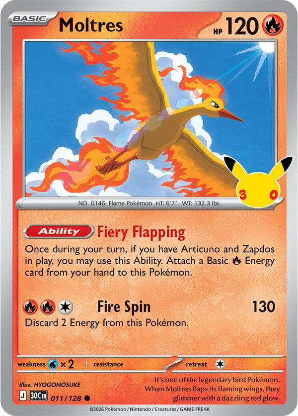 Moltres - 011/128 (30C 011/128) - Pokémon