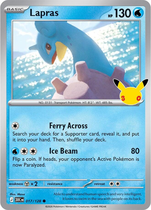 Lapras - 017/128 (30C 017/128) - Pokémon