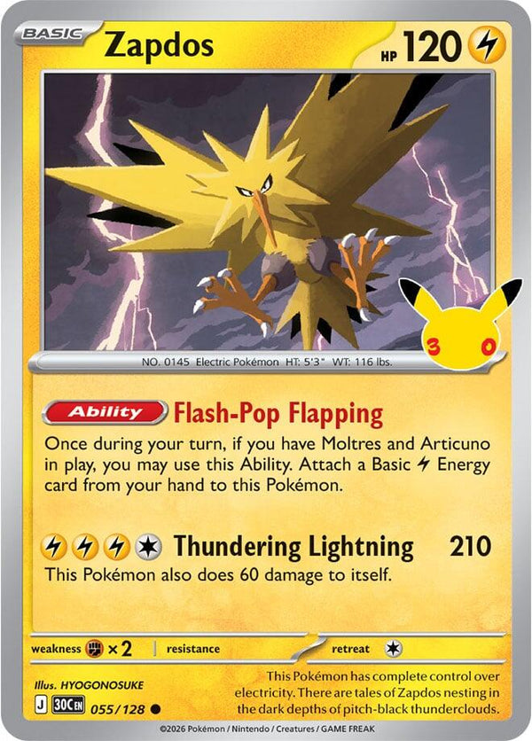 Zapdos - 055/128 (30C 055/128) - Pokémon