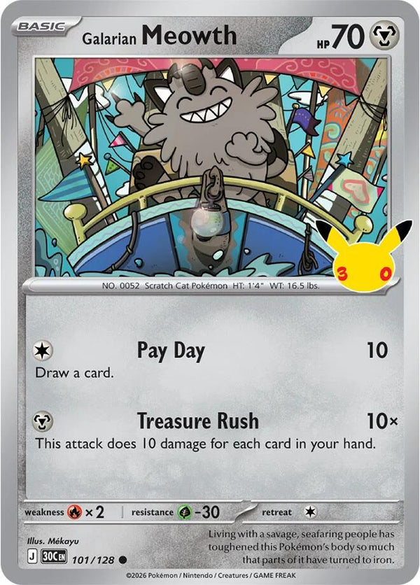Galarian Meowth - 101/128 (30C 101/128) - Pokémon