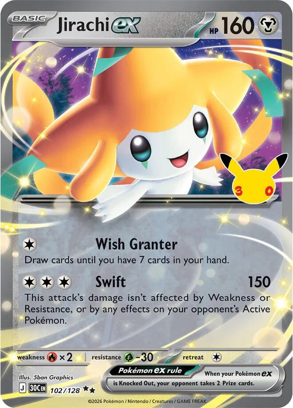 Jirachi ex - 102/128 (30C 102/128) - Pokémon