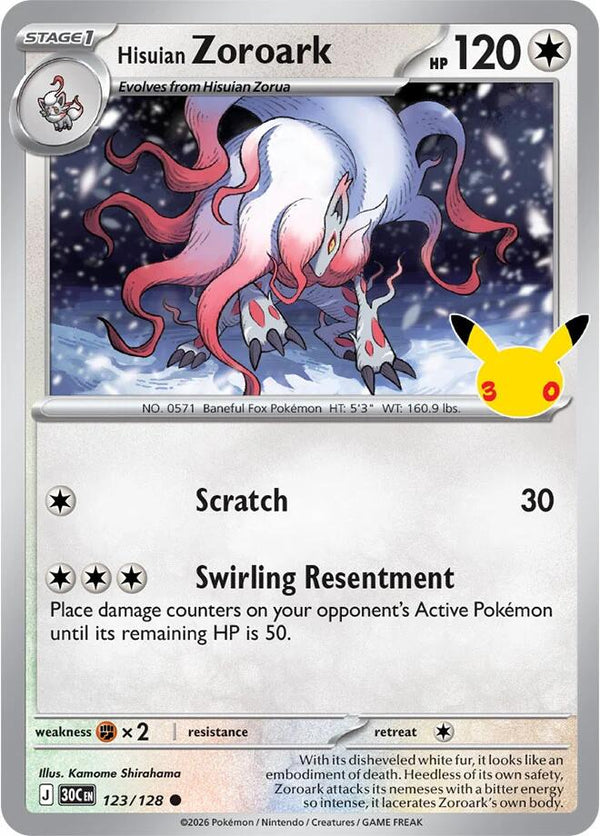 Hisuian Zoroark (30C 123/128) - Pokémon