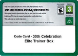 Code Card - 30th Celebration Elite Trainer Box (30C) - Pokémon
