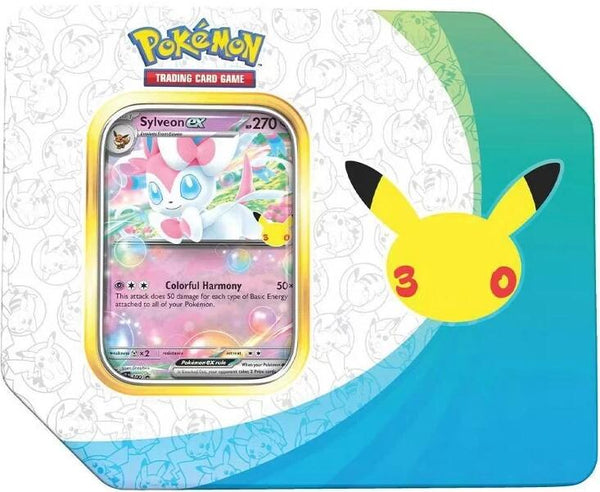 30th Celebration ex Tin [Sylveon ex] (Retail Version) (30C) - Pokémon