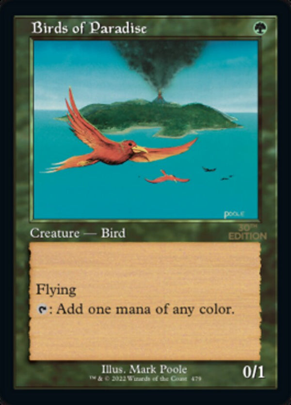 Birds of Paradise (Retro Frame) - Magic: The Gathering