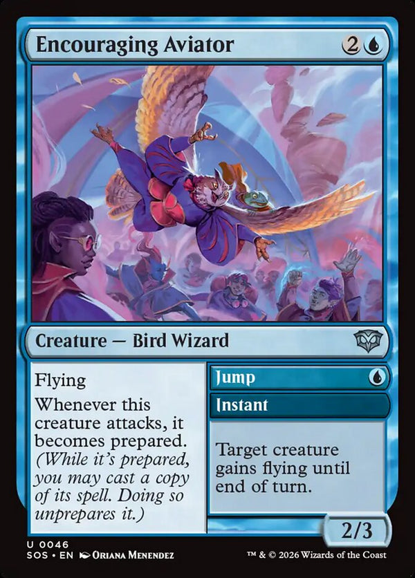 Encouraging Aviator - Magic: The Gathering