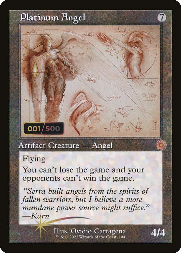 Platinum Angel (Schematic) (Serial Numbered) - Magic: The Gathering