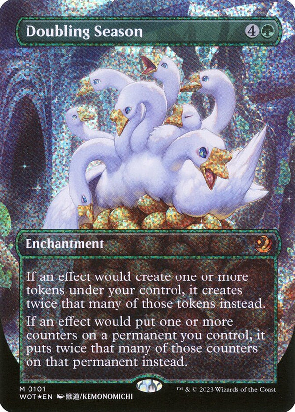 Doubling Season (Anime Borderless) (Confetti Foil) - Magic: The Gathering