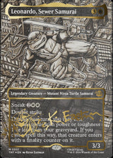 Leonardo, Sewer Samurai (Borderless) (Gold-Stamped Signature) - Magic: The Gathering