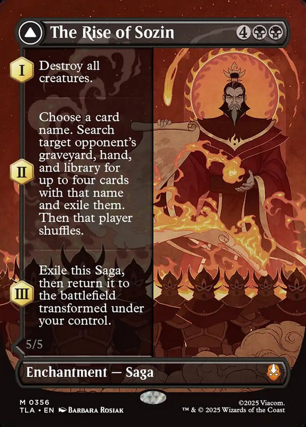 The Rise of Sozin (Borderless) - Magic: The Gathering