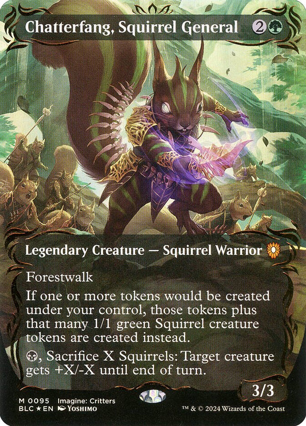 Chatterfang, Squirrel General (Borderless) (Raised Foil) - Magic: The Gathering