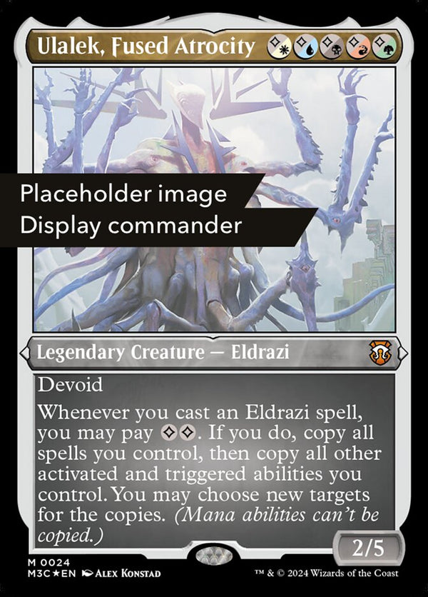 Ulalek, Fused Atrocity (Display Commander) (Ripple Foil) - Thick Stock - Magic: The Gathering