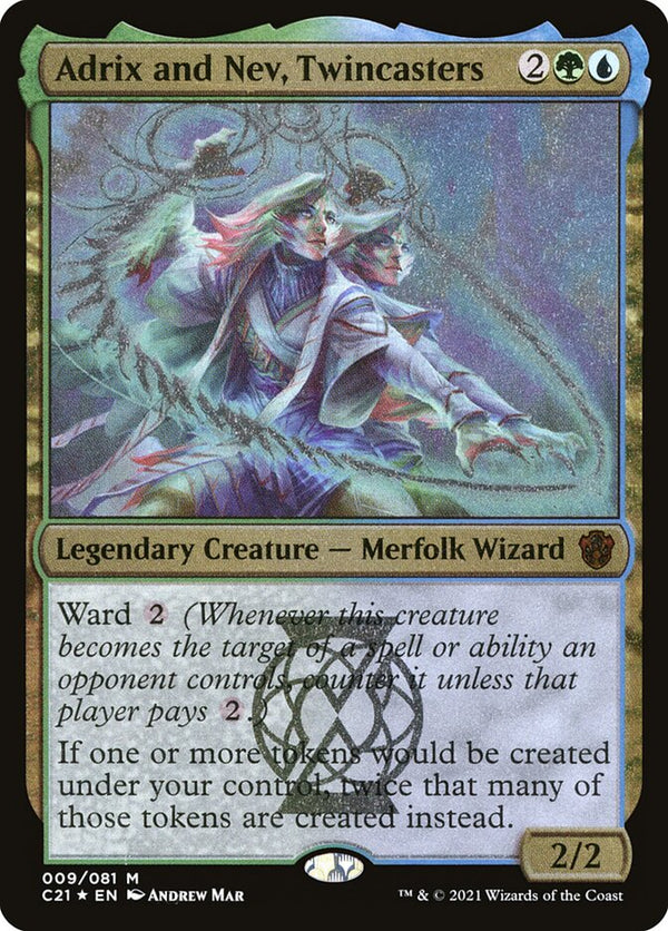 Adrix and Nev, Twincasters (Display Commander) - Thick Stock - Magic: The Gathering