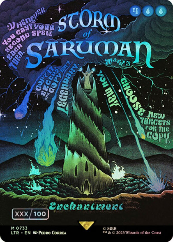 Storm of Saruman (Borderless Poster) (Serial Numbered) - Magic: The Gathering