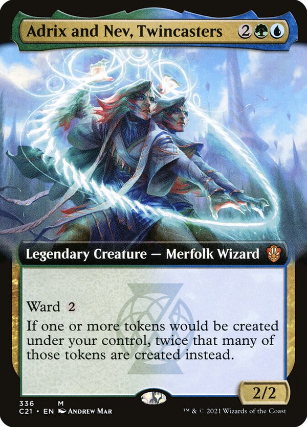 Adrix and Nev, Twincasters (Extended Art) - Magic: The Gathering