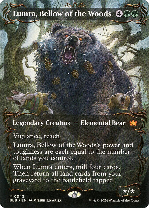 Lumra, Bellow of the Woods (Borderless) (Raised Foil) - Magic: The Gathering