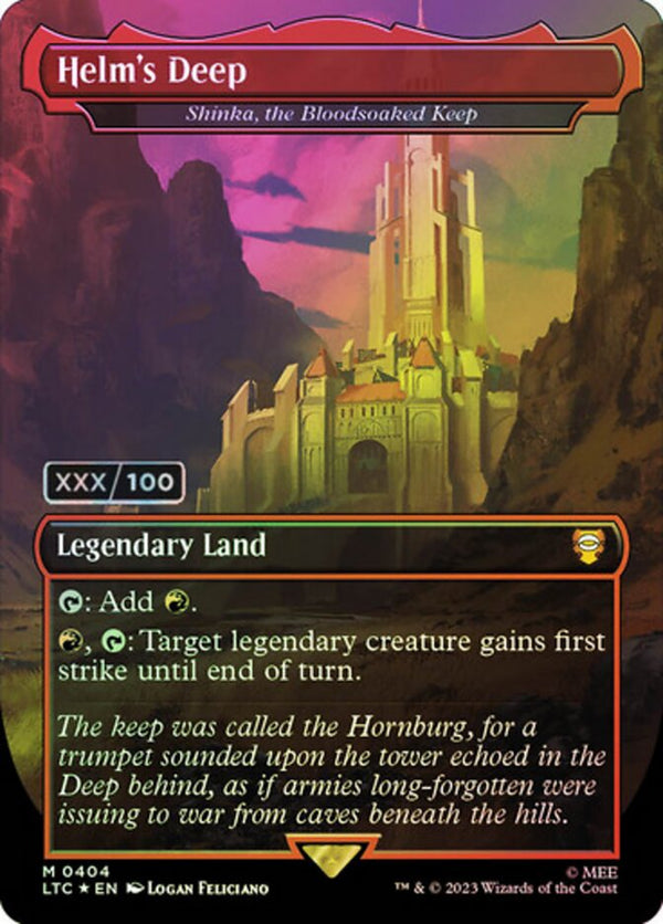 Helm's Deep - Shinka, the Bloodsoaked Keep (Serial Numbered) - Magic: The Gathering