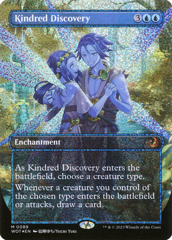 Kindred Discovery (Anime Borderless) (Confetti Foil) - Magic: The Gathering
