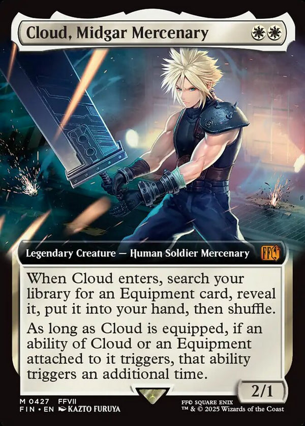 Cloud, Midgar Mercenary (Extended Art) - Magic: The Gathering