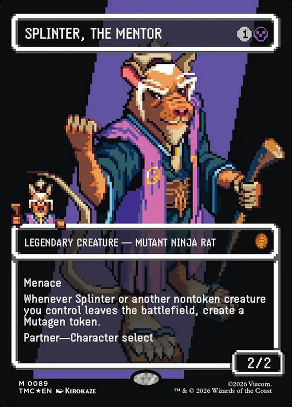 Splinter, the Mentor (0089) (Borderless) (Surge Foil) - Magic: The Gathering