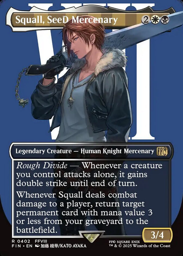 Squall, SeeD Mercenary (Borderless) - Magic: The Gathering