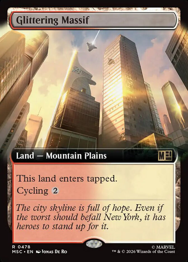 Glittering Massif (Extended Art) - Magic: The Gathering