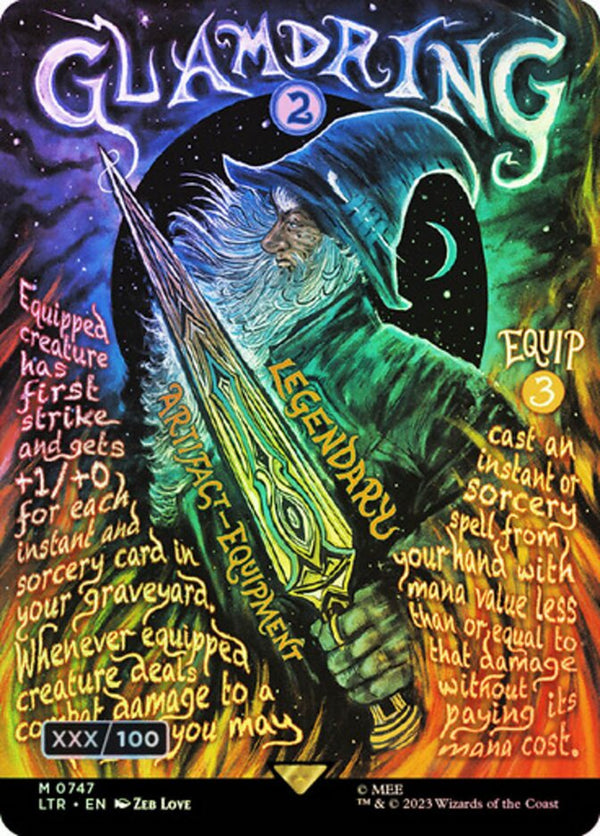 Glamdring (Borderless Poster) (Serial Numbered) - Magic: The Gathering