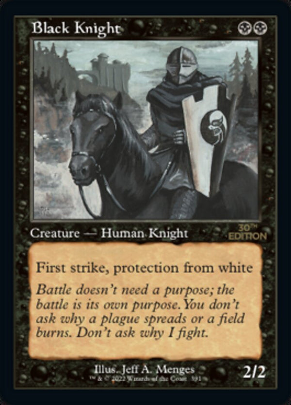 Black Knight (Retro Frame) - Magic: The Gathering