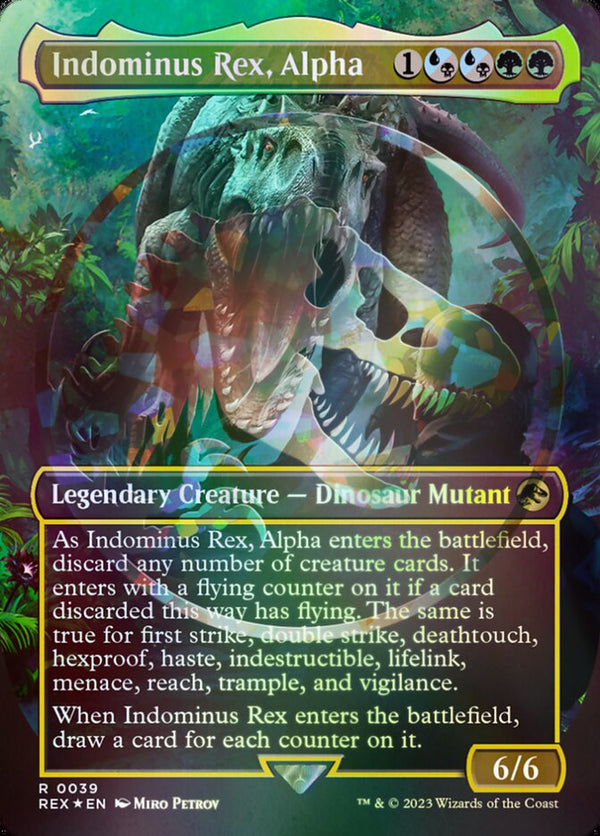 Indominus Rex, Alpha (Borderless) (Emblem) - Magic: The Gathering
