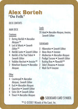 2001 Alex Borteh Decklist Card - Magic: The Gathering