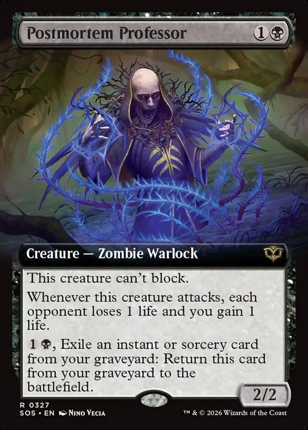 Postmortem Professor (Extended Art) - Magic: The Gathering