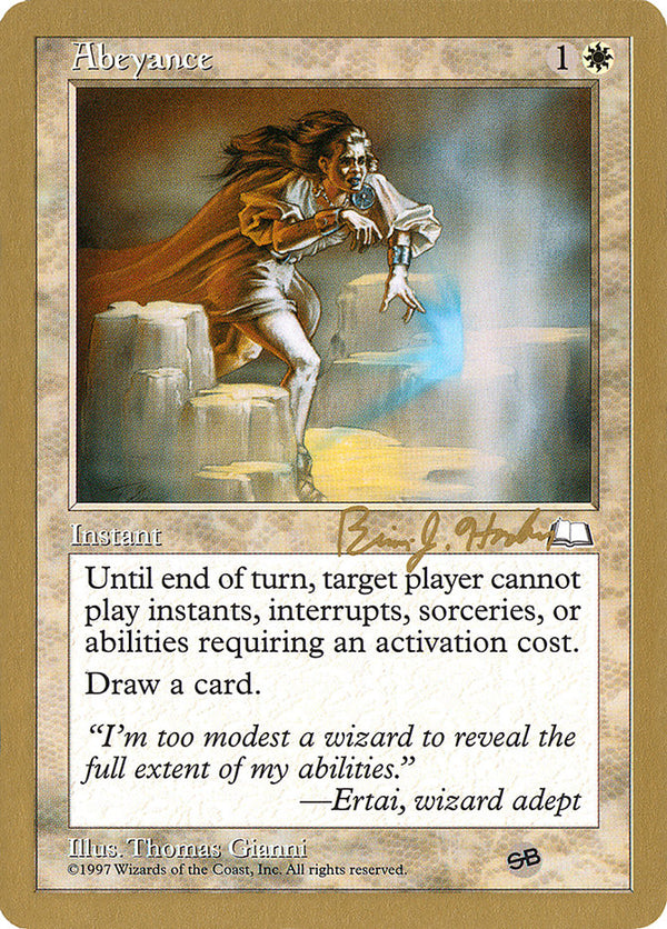 Abeyance - 1998 Brian Hacker (WTH) (SB) - Magic: The Gathering