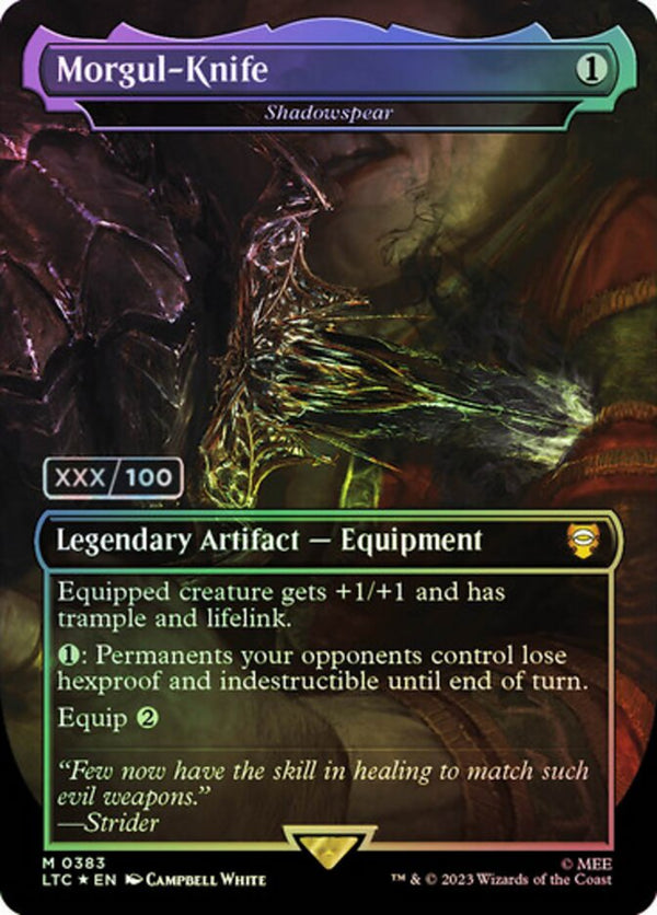 Morgul-Knife - Shadowspear (Serial Numbered) - Magic: The Gathering