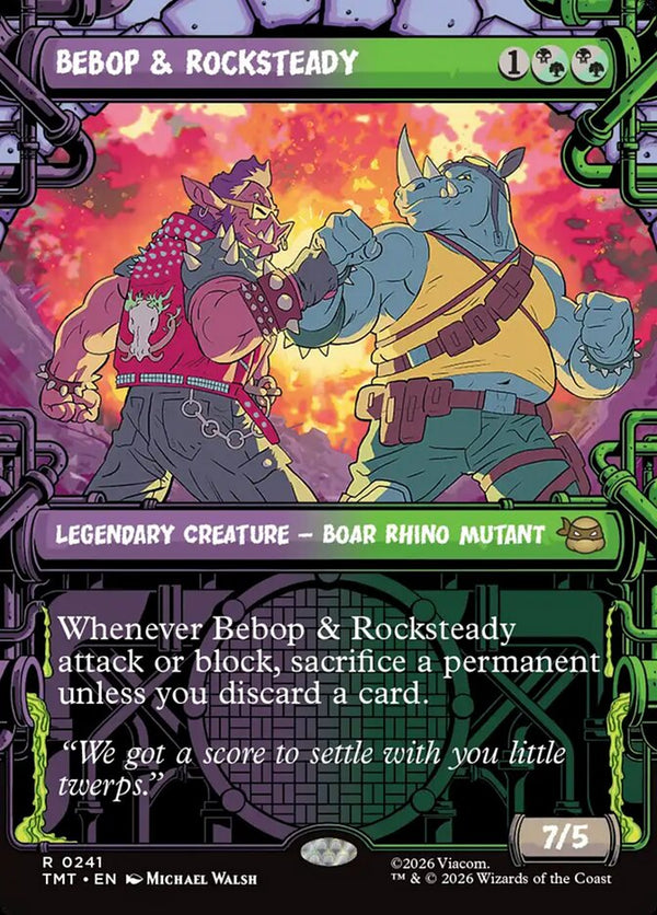 Bebop & Rocksteady (Showcase) - Magic: The Gathering