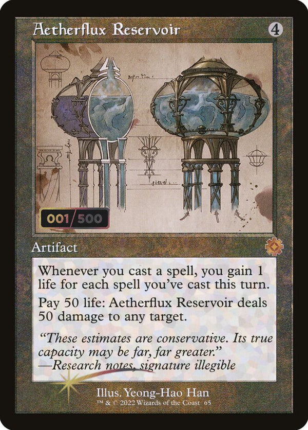 Aetherflux Reservoir (Schematic) (Serial Numbered) - Magic: The Gathering