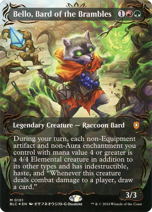 Bello, Bard of the Brambles (Borderless) (Raised Foil) - Magic: The Gathering