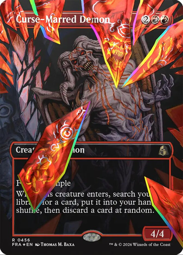 Curse-Marred Demon (Borderless) (Facet Foil) (FRA 456) - Magic: The Gathering
