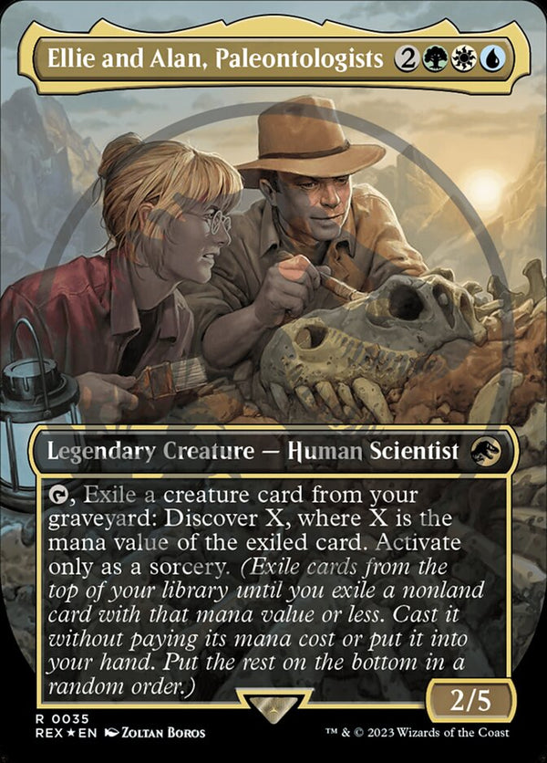 Ellie and Alan, Paleontologists (Borderless) (Emblem) - Magic: The Gathering