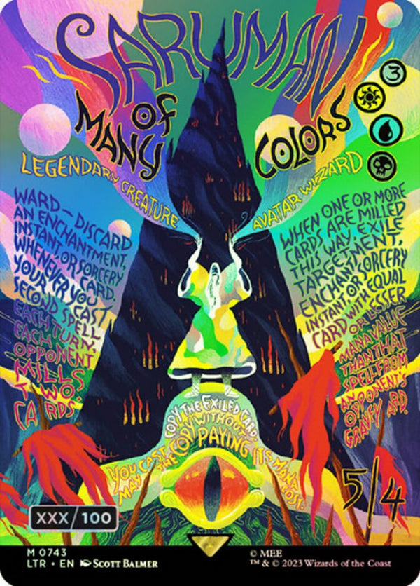 Saruman of Many Colors (Borderless Poster) (Serial Numbered) - Magic: The Gathering