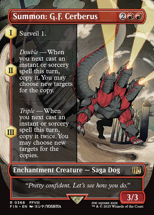 Summon: G.F. Cerberus (Borderless) - Magic: The Gathering