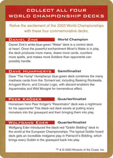 2003 World Championship Advertisement Card - Magic: The Gathering