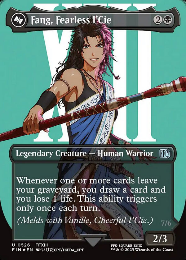 Fang, Fearless l'Cie (Borderless) (Surge Foil) - Magic: The Gathering