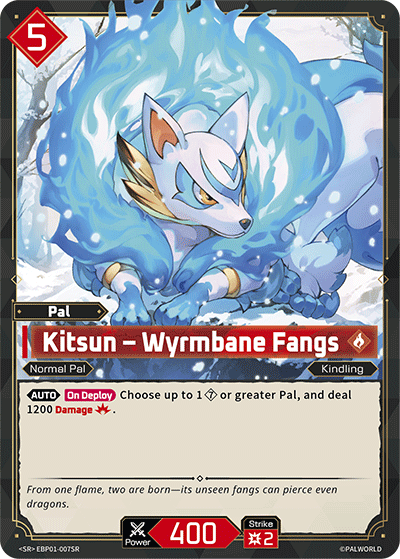 Kitsun - Wyrmbane Fangs (SR) (EBP01-007SR) - Palworld