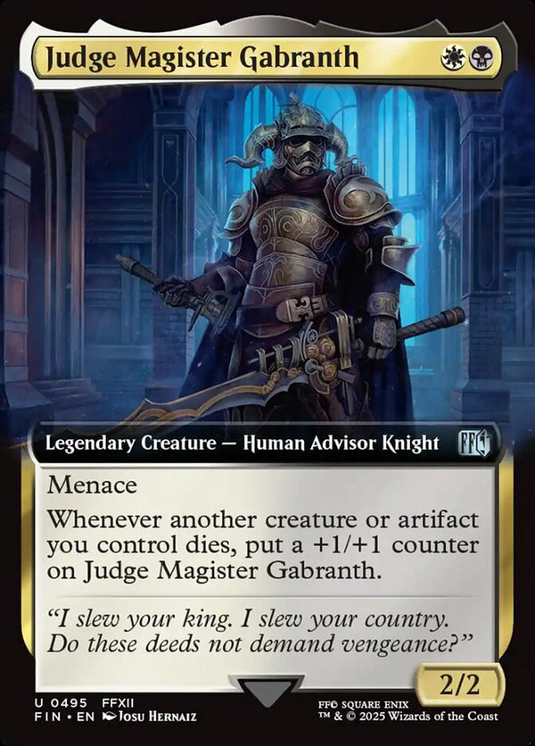Judge Magister Gabranth (Extended Art) - Magic: The Gathering