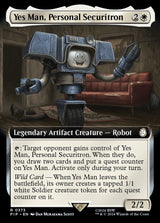 Yes Man, Personal Securitron (Extended Art) - Magic: The Gathering