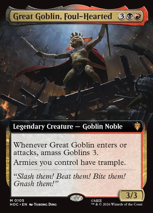Great Goblin, Foul-Hearted (Extended Art) (HOC 105) - Magic: The Gathering
